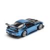 POP RACE Mazda RX7 Widebody Blau Chrom Fertigprodukt PR640223 1/64 REAmemiya
