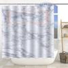 Marble Texture Printing Bathroom Non-Slip Floor Mat Shower Curtain Combination Carpet European And American Style