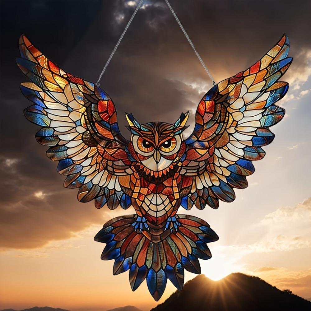 Imitation Stained Glass Style Acrylic Bat Suncatcher Contemporary Bat Hanger Pendant  Window Panel