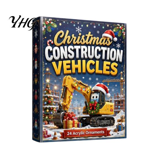 Advent Calendar for Girls Transportation Vehicles 2026 Kids, 24 Day Christmas Countdown Set with Collectible Acrylic Mini Vehicle Figures Holiday