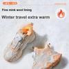 Anta Trendy Fashion Thickened Warm Non-Slip Durable Mid-Top Casual Shoes Kids Sneakers Gray Brown A22449941-4