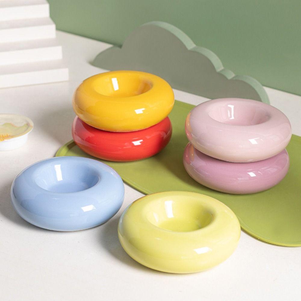Universal Ceramic Cat Food Water Bowl Anti Vomiting Anti Slip Pet Feeder Dish Stable Anti-flip Pet Food Basin Wet Dry Food