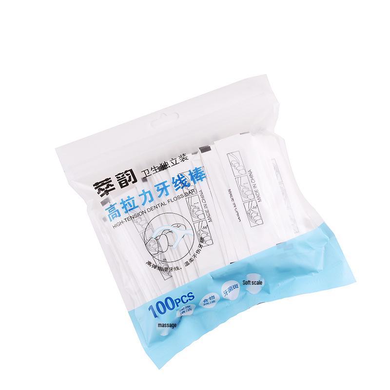 50-Piece High-Tensile Ultra-Fine Dental Floss Sticks with Logo for Oral Care