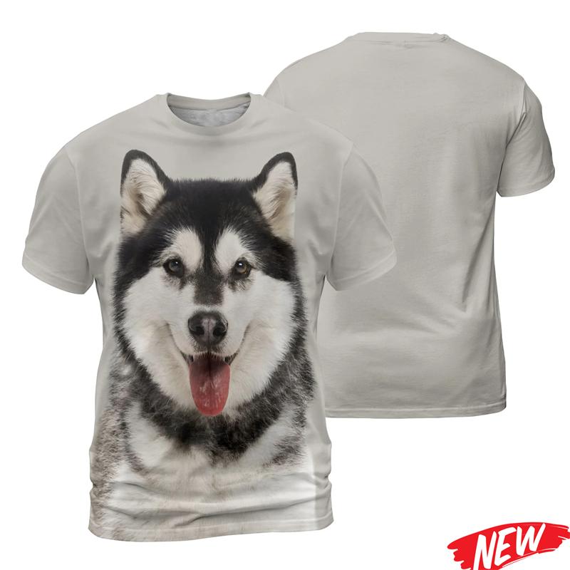 

Men Cute Animal Dog Tshirt Summer Street Short Sleeve Women Oversized Tees 6XL