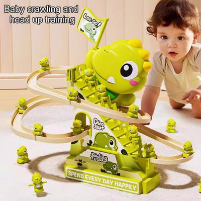 Electric Animal Climbing Slide Toy with LED Light Music Kids Educational Automatic