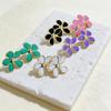 European American INS Floral Drip Oil Stainless Steel Sunflower Earrings for Women