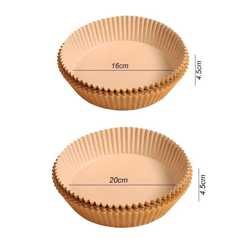 50/30/25 STÜCKE Einweg-Heißluftfritteusen-Einlagen Antihaftmatte Heißluftfritteusen-Backpapier Runde Ölfeste Einlage Heißluftfritteusen-Zubehör