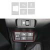 Headlight Button Frame Sticker Trim Aluminum Silver - For Honda Civic