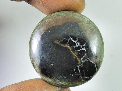 40Cts. Natural Septarian Gronate Round Crystal Cabs Loose Gemstone 31X31MM SK-2327