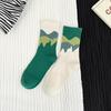 2024 INS Style Non-Slip Couple Mid-Calf Cotton Socks, Sweat-Absorbent & Versatile for All Seasons