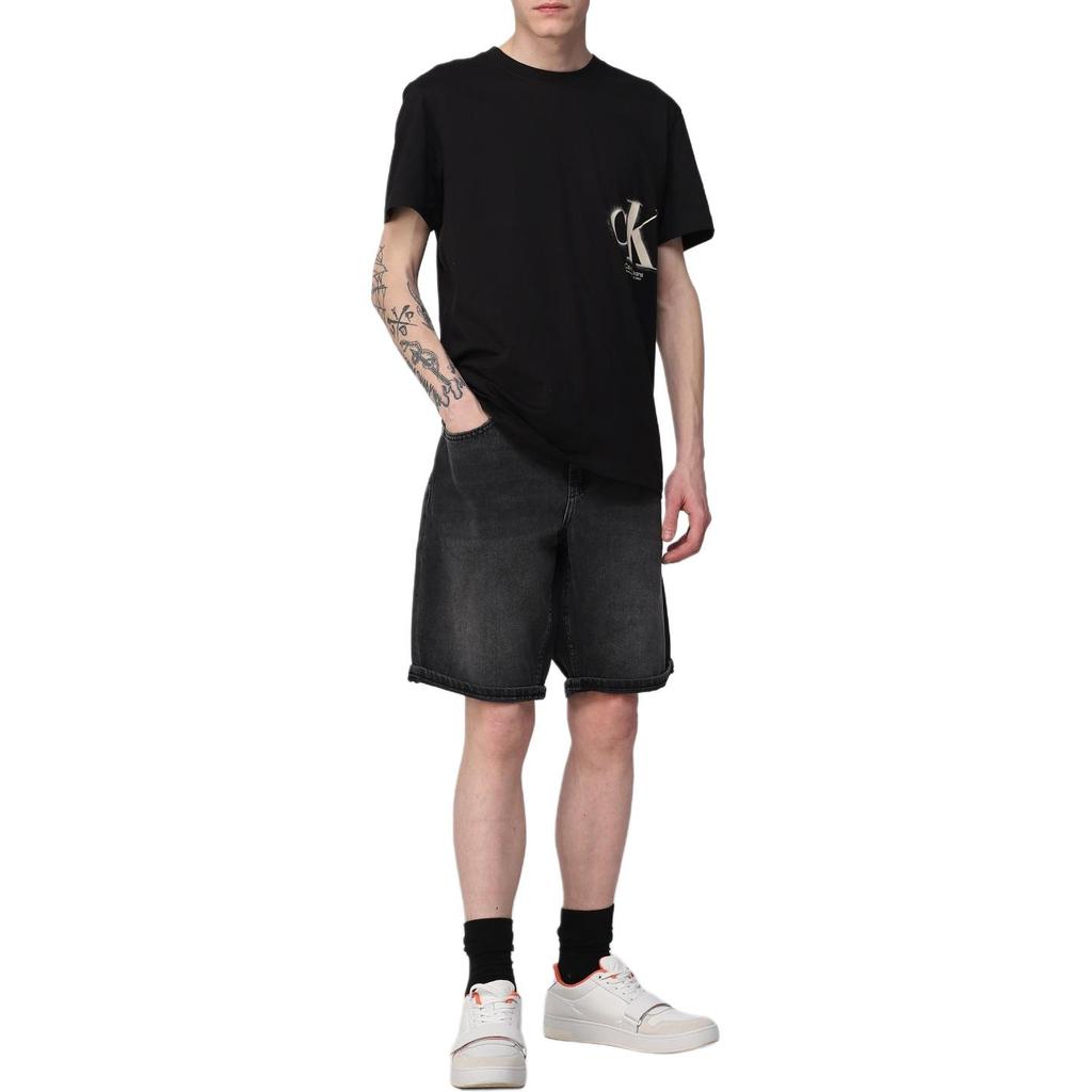 Calvin Klein Ss23 Logo Print Crew Neck Short Sleeve T-Shirt Men Tops Black J30J322875-BLK