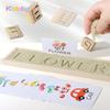 Montessori Imprinting Sand Toy Wooden Alphabet Number Mold Set For Stem Learning Fine Motor Skills Educational Gift For Toddlers