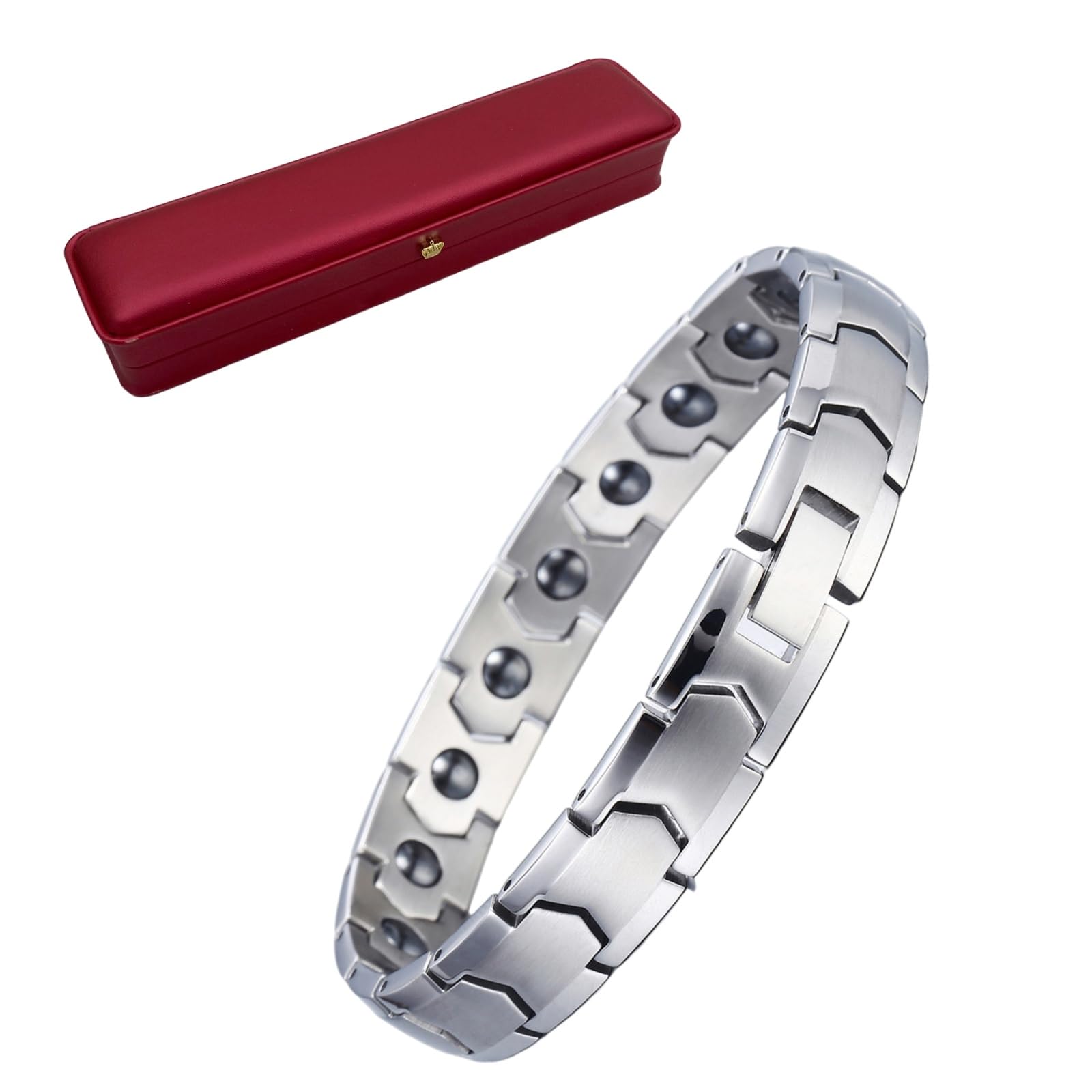 

Германий браслет титан медь магнитный браслет простой аксессуар магнит подарок серебро [Lunari] мужской (Серебряный)