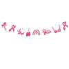 Paper Breast Cancer Backdrop Banner Single Side Breast Cancer Awareness Flag  Charity Activities