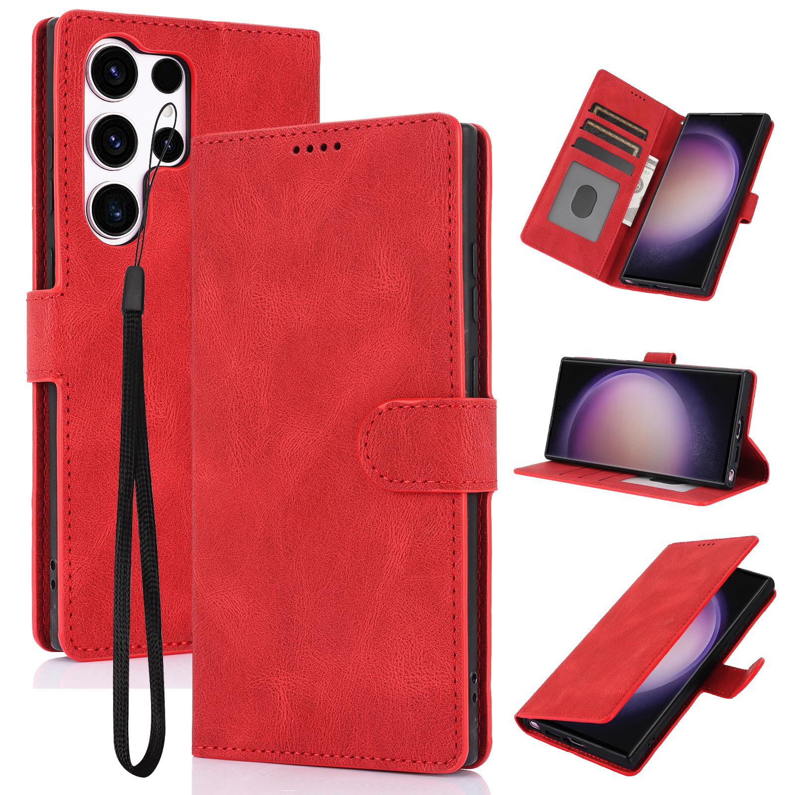 

For Samsung Galaxy S25 Ultra Case PU Leather Phone Cover with Wallet Stand View E