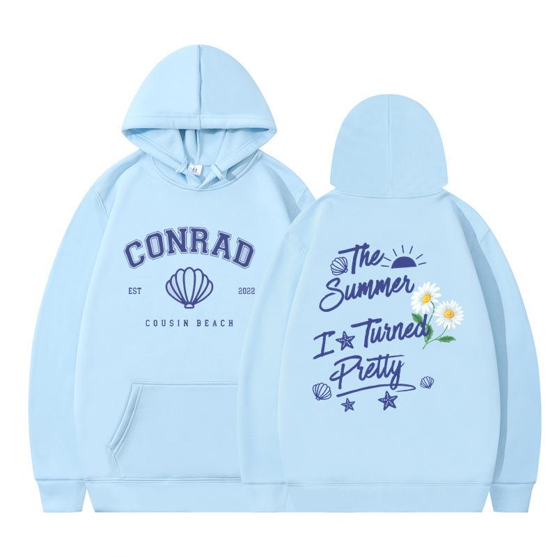 The Summer I Turned Pretty Printed Loose Hooded Sweater Hoodie