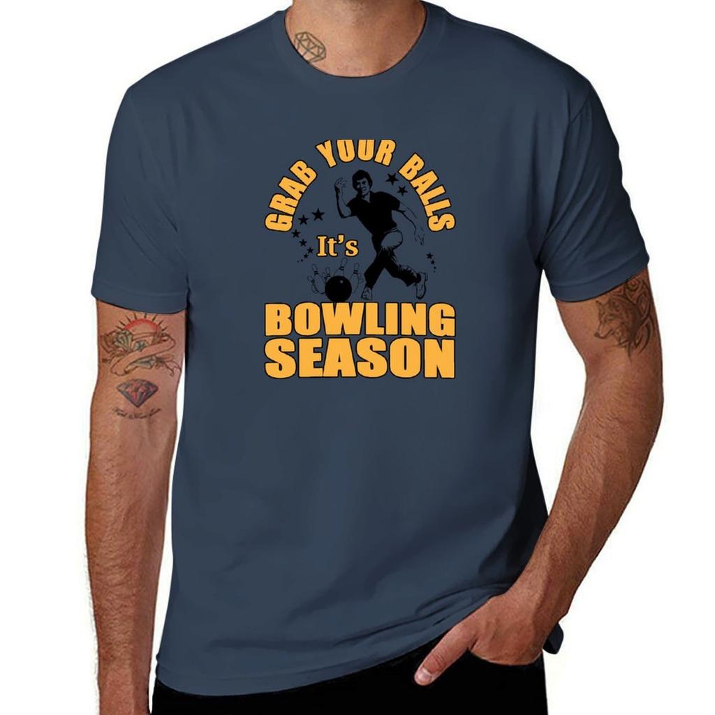 Grab Your Balls Its Bowling Season Funny Bowling Gift Tshirt Holiday Simple Tee Shirt