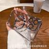 Applicable to iPhone16Promax crystal transparent magnetic suction hard mobile phone case Apple 15 with its own lens film 13 protective case 11