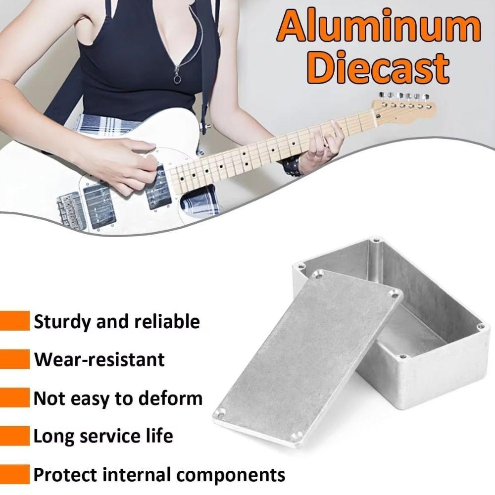 1590B Aluminum Stomp Box with Screws Guitar Effect Cases Musical Instrument