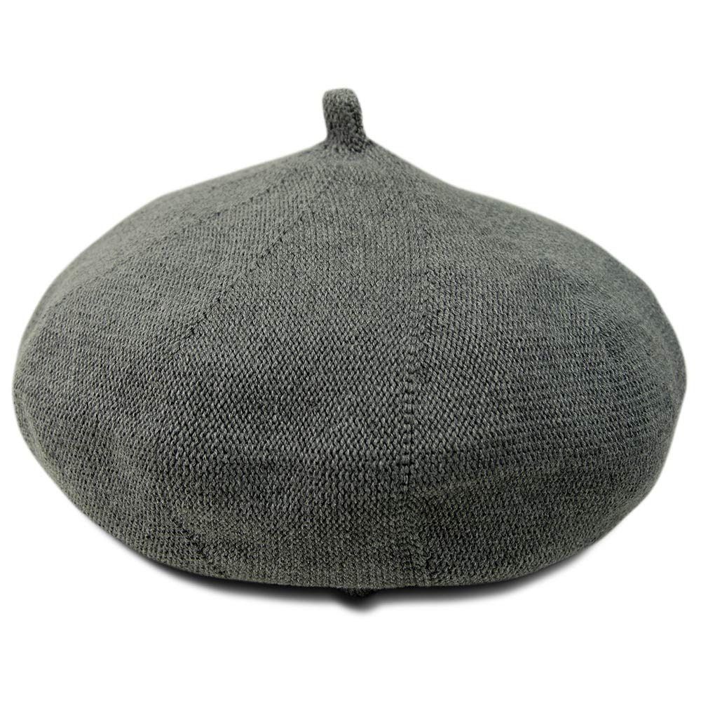 JIRROUZ Cotton Beret for and Babies 3 Summer Colorful Simple Knit Hat for Men and Size Adults, Kids, (20 Colors, Sizes) Women, Unisex, Charcoal/Baby