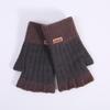 Winter Alpaca Wool Fingerless Gloves for Men, Women, Students - Ideal for Cycling and Writing