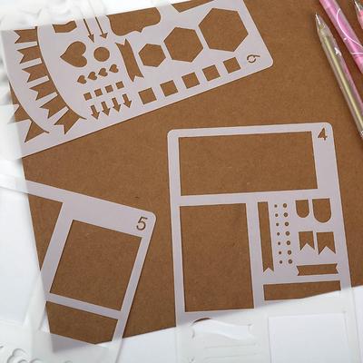 Plastic Planner Stencils Journal Notebook Diary Scrapbook DIY Drawing Template
