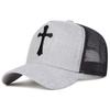 Unisex Cross Embroidery Baseball Net Caps Spring Summer Outdoor Adjustable Casual Hats Dad Hat Sunscreen Hat