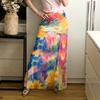 Spicy Floral Ruffle Mesh Skirt - Irregular Hem for Summer Vacation
