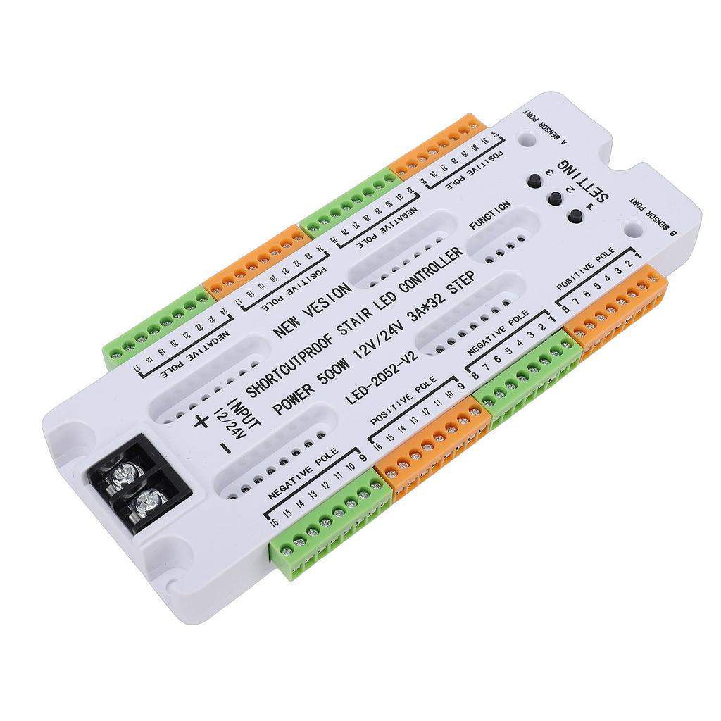 LED-Treppenlicht-Controller Bewegungssensor 32-Kanal Körpererkennung Stufenlicht-Controller mit Kurzschlussschutz