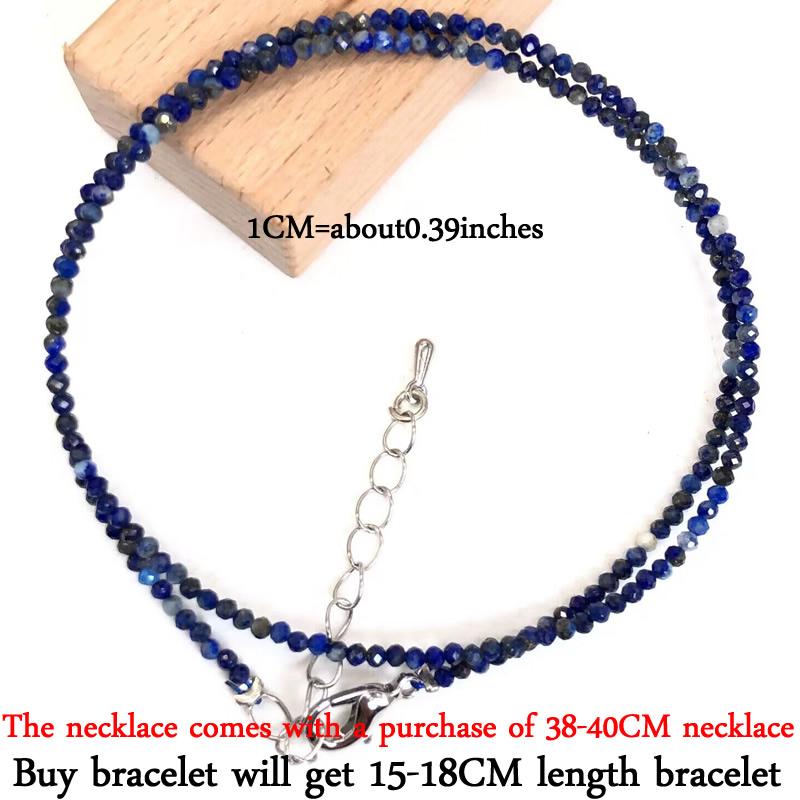 Small Natural Stone Bead Necklace Bracelet for Women,Zircon tourmaline pearl Necklace with , Reki Clavicle Chain, Choker, 2-3mm