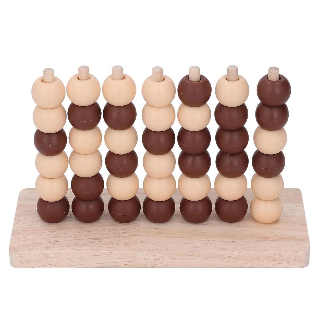 3D Beaded Chess Game Wooden Two-Player Chess Toy Parent-Child Interactive Four-in-a- Chess Family Party Board Game Children's Logical Thinking Trainin