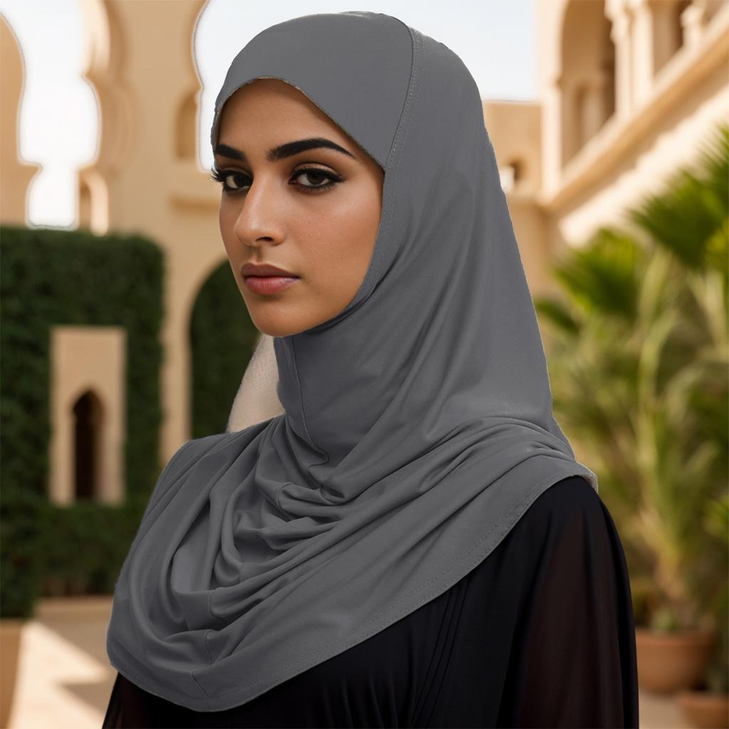 New Mulism Hijab Scarf For Women Hemp Headscarf Wraps Solid Headband Turban Prayer Shawls Malaysia Scarf Middle East Amira Caps