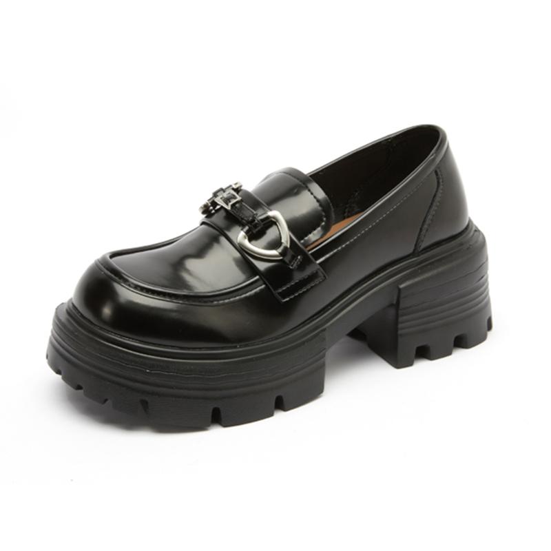 Fashion AIYUQI Women's Loafers British Style 2025 New Platform Women Spring Shoes Large Size Platform Women's Genuine Leather Shoes