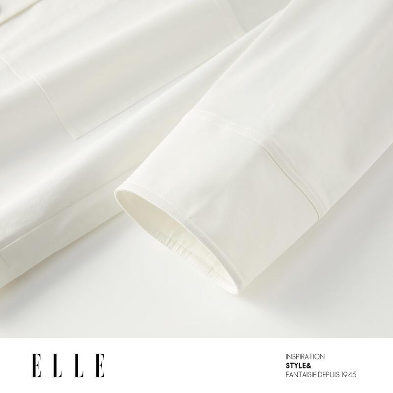 ELLE Women's French Color-Block Mid-Length Trench Coat