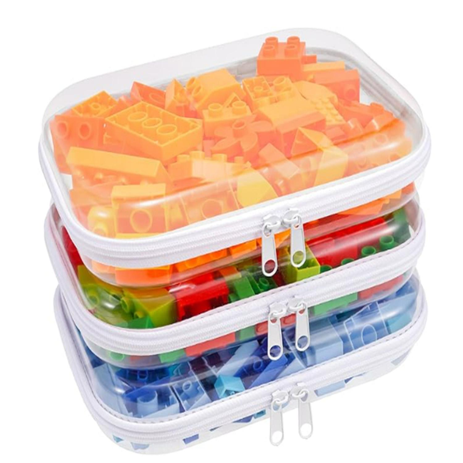 

Прозрачный жесткий чехол на молнии, Прозрачные прозрачные мешочки на молнии, Набор пластиковых кейсов с жесткими стенками, Портативные дорожные органайзеры для хранения 3PCS 35x31x6cm