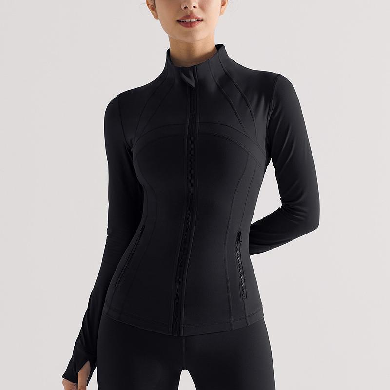 Women's Sports Jacket Stand Collar Zipper Running Slim Yoga Clothes