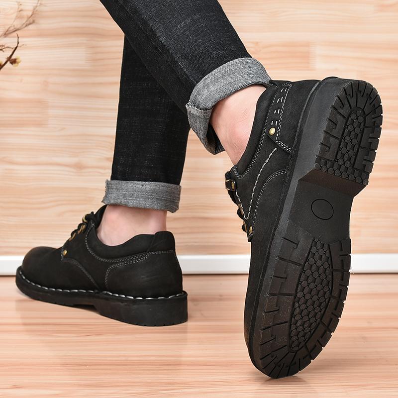 Men's Hand-stitched Leather Shoes Outdoor Casual Shoes