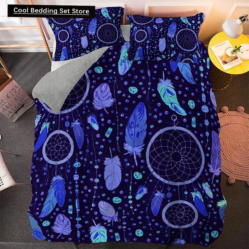 Psychedelic Bohemian Dreamcatcher Bedding Set Single King Queen Size Duvet Cover With Pillowcase 3 PCS