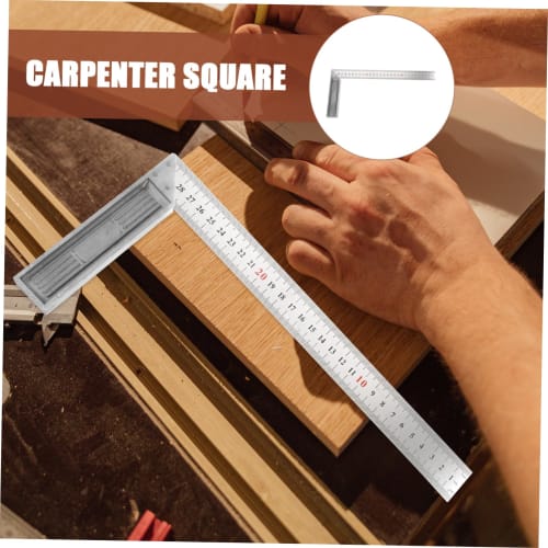 Housoutil Square Woodworking Ruler, Framing Ruler, L-Shaped Ruler, Mechanic's Grid Ruler, Multi-Function Carpenter's Ruler, Mechanic's Ruler, Right An