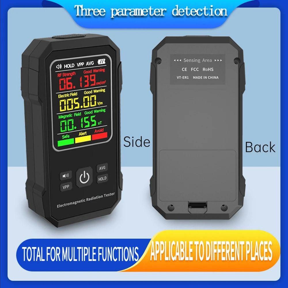 Electromagnetic Radiation Tester Digital Display Electric Magnetic Field Frequency Tester EMF Meter
