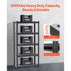 SucceBuy 5-Tier Garage Storage Shelves 2000 lbs Adjustable Metal Shelving Utility Rack Shelf for Kitchen Warehouse Basement