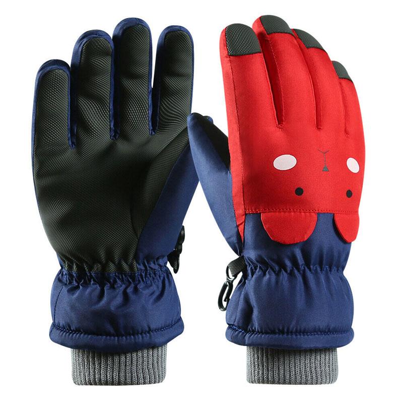 

Детские перчатки Лыжные перчатки 6-10 лет Зимняя жара Ветро- и водостойкие красный