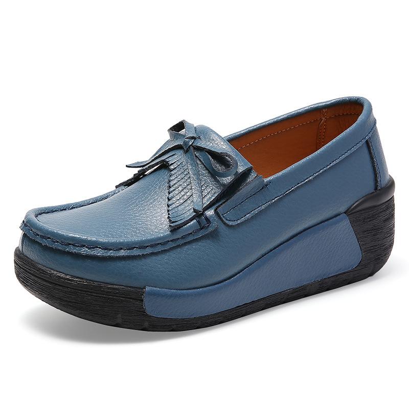 

Водонепроникне жіноче повсякденне взуття Макраме Модне взуття на платформі Натуральна шкіра Взуття для ходьби 41