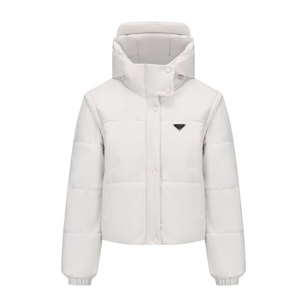 Chaquetas Acolchadas de Mujer Mangas Desmontables Convertibles en Chaleco Abrigo Corto Engrosado Ropa Exterior de Moda Conjunto Cálido de Invierno