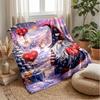 Winter Gnome Celebration Theme Blanket Lightweight Warm Flannel Blanket Decorative Throw Blanket for Home Decoration