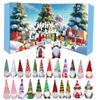 2025 Christmas Cute Mini Gnome Figures Christmas Decorations for Home Christmas Ornament Gnome Countdown Calendar Gifts for Kids