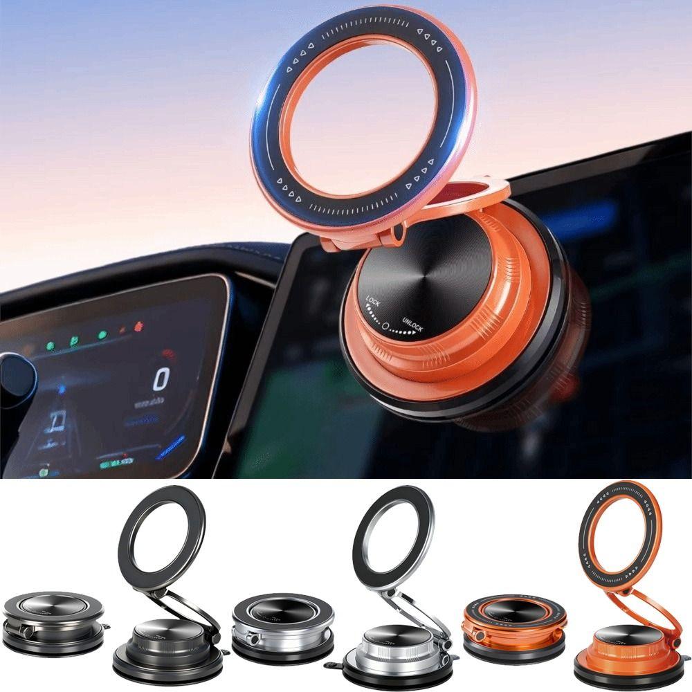Foldable Magnetic Car Phone Holder Suction Cup Auto Phone Bracket Navigation Stand  Kids Road Trip