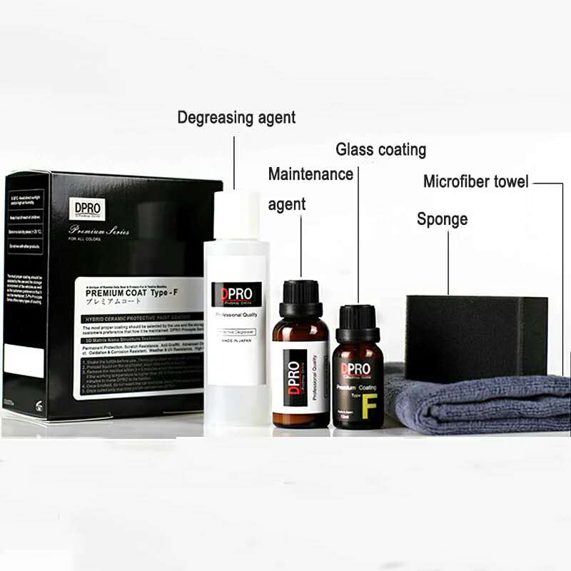 

Набор керамических автомобильных покрытий 100 мл 12 мл 30 мл Концентрация кристаллизации 98% Автомобильный лак Жидкое стекло Покрытие Гидрофобная краска
