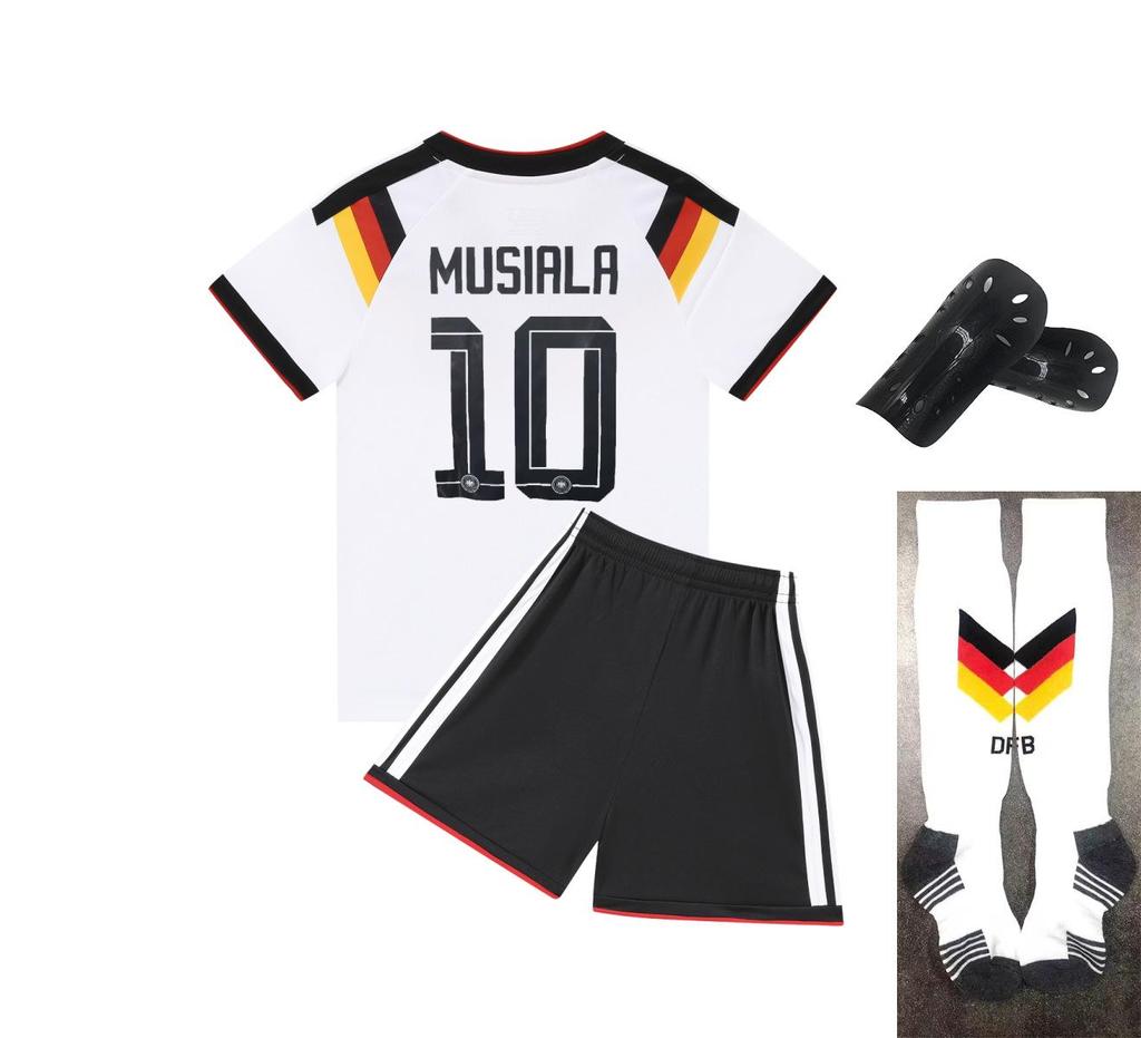 Germany National Team Football Jersey Set, Home White, No. 10, for Kids & Adults (Size 14-3XL)
