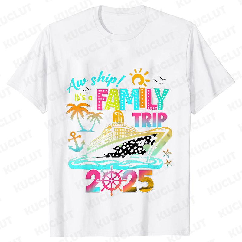 2025 Cruise Squad T-Shirts Family Siblings Adult Child Party Tops Vacation Tees Family Matching Shirt Cruise Squad Tshirt